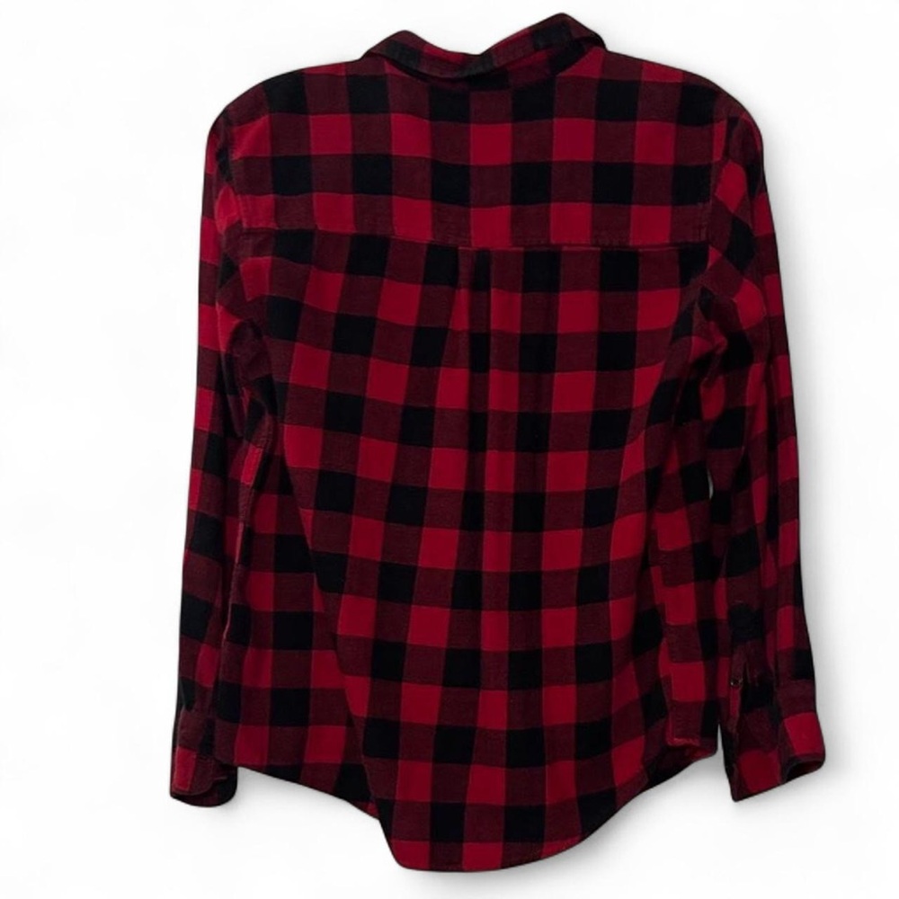 Faded Glory VTG 2000s Classic Black & Red Checkered Emo Grunge LS Flannel — XL - Picture 4 of 5
